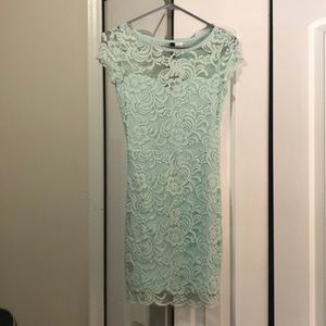 Mint Green Lace Floral Dress H&M size 4
